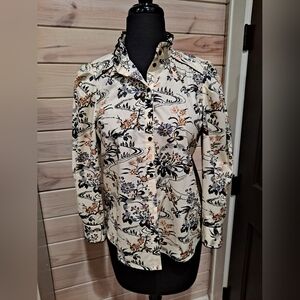 Ba&sh Buttondown print long sleeve shirt